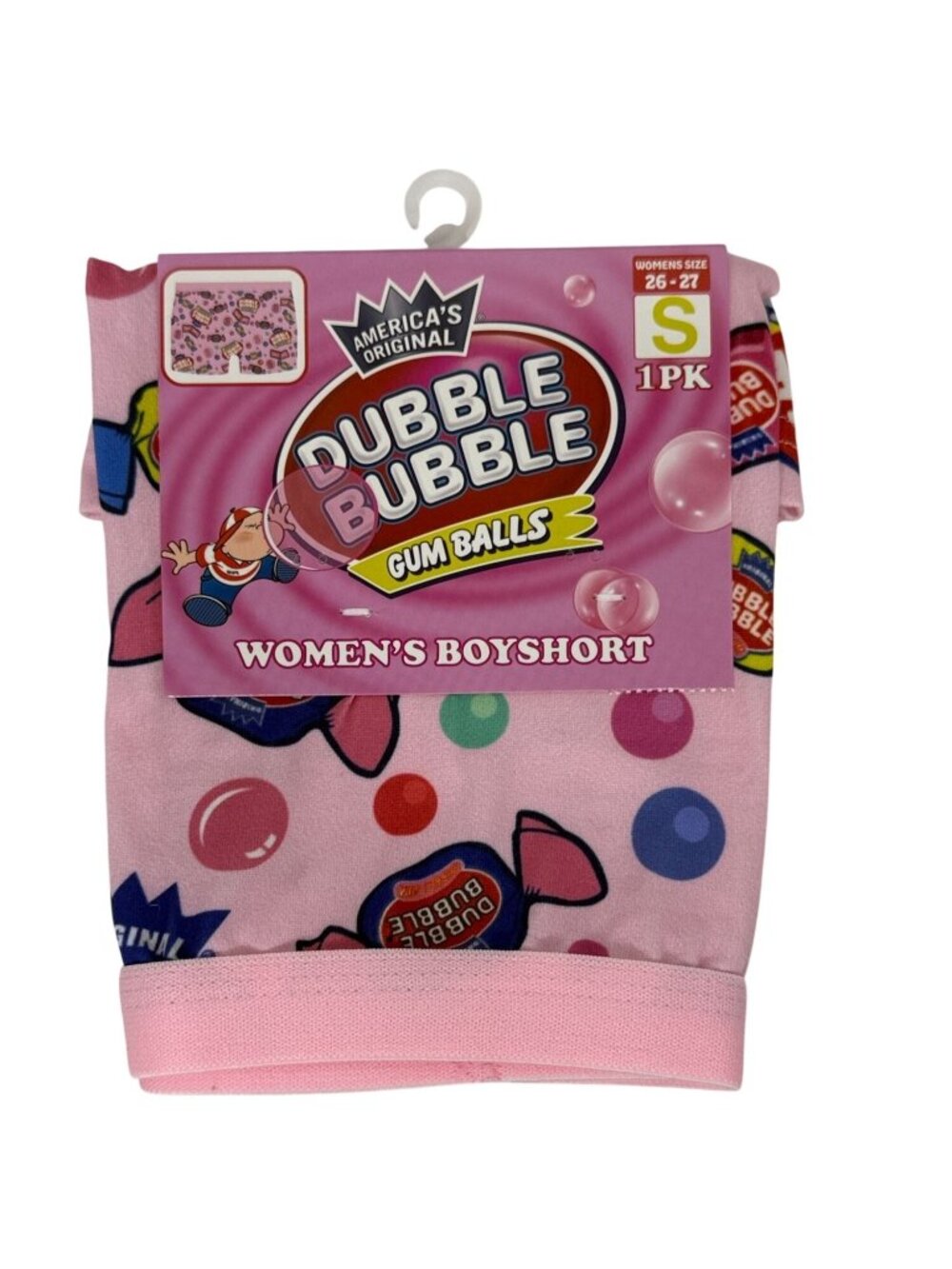 Dubble Bubble Gum Balls Women's Boyshort Size Small NWT
